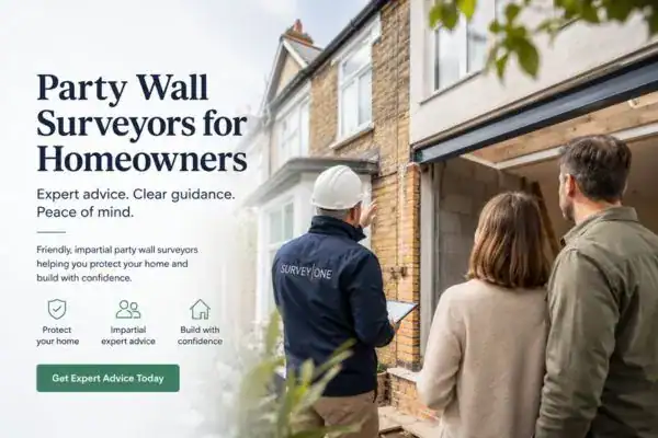 Image of couple with Party wall survey from Survey One Bishops Stortford